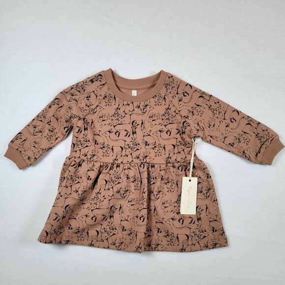 Rylee Cru Baby Girls Sweater Dress Tank Size 3-6mos Brown Patterned Neutral Lot - Picture 2 of 9
